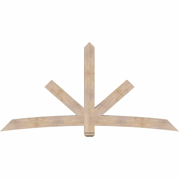 Ekena Millwork Alberta Smooth Timber Gable Bracket, Douglas Fir, 96"W x 48"H x 5 1/2"D x 5 1/2"F, 12/12 Pitch GBW096X48X0606ALB00SDF - main